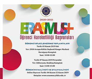 2020-2021 Erasmus KA 103 Öğrenci Öğrenim ve Staj Hareketliliği Başvuruları