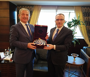 Rektörümüzün T.C. Cumhurbaşkanlığı Strateji ve Bütçe Daire Başkanı Sayın Naci AĞBAL'ı ziyareti