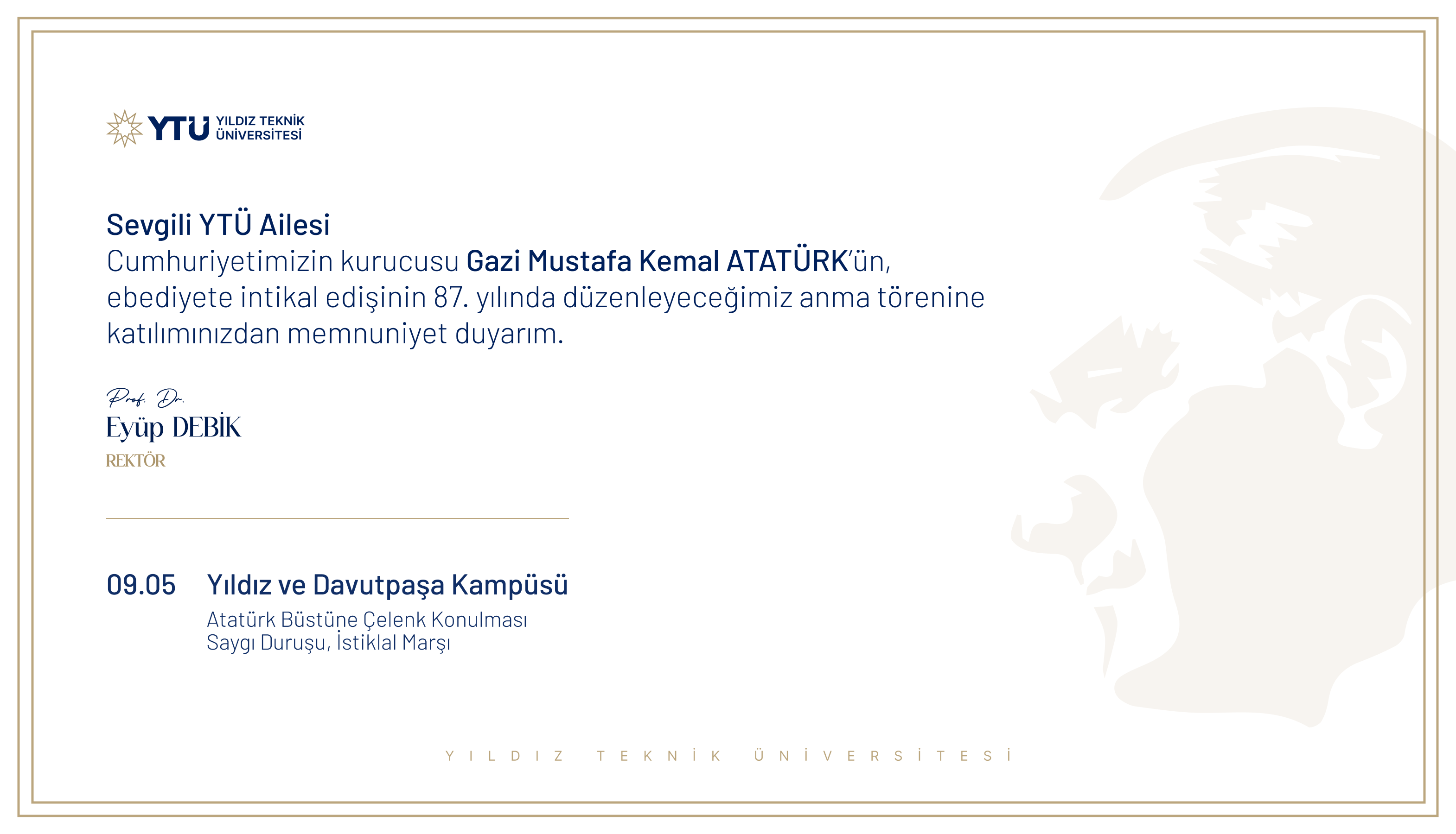 10 KASIM ANMA TÖRENİ_YTÜ