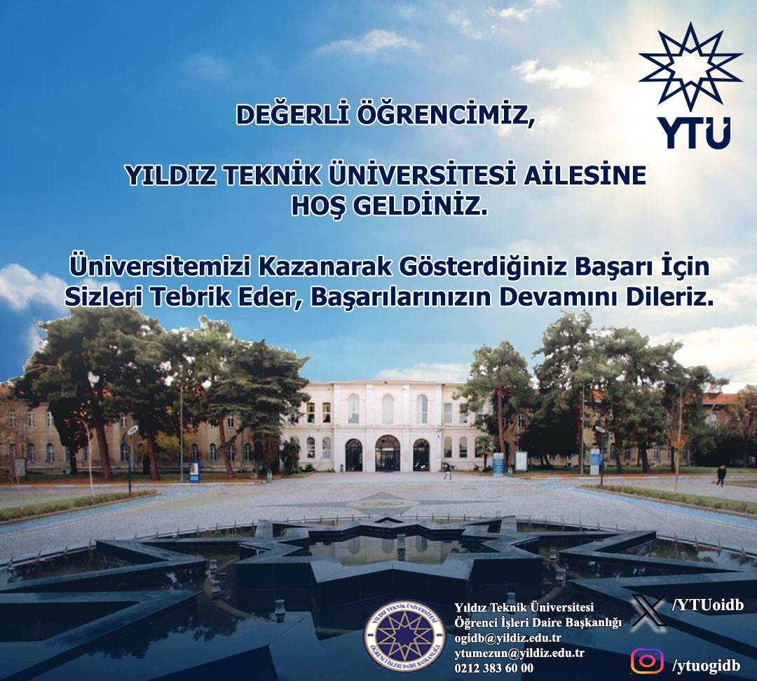 2026 YTÜ ÖĞRENCİ KAYITLARI